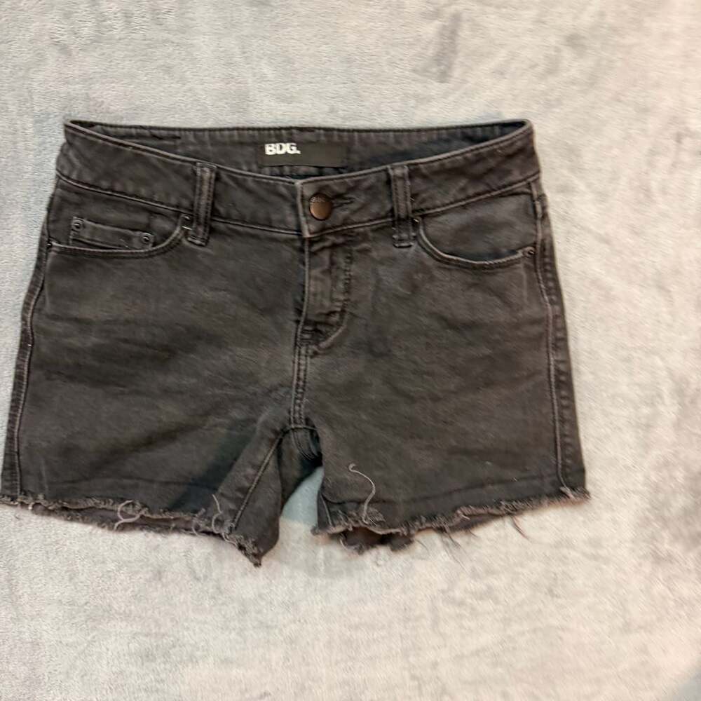 Bdg Jean Shorts Size 0 Black Cut Off Denim
